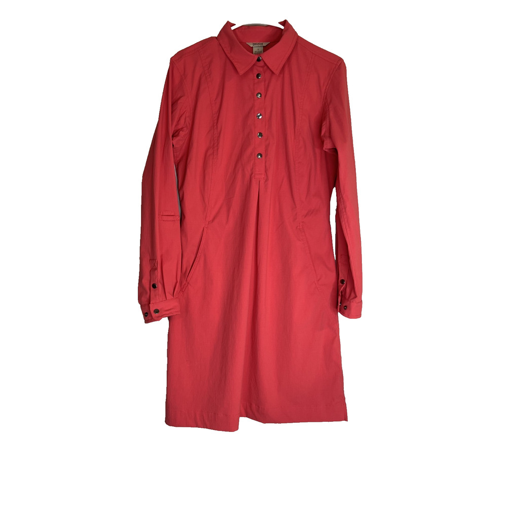 Duluth Trading Co. Pink Small Breezeshooter Breathable Stretch Shirt Dress